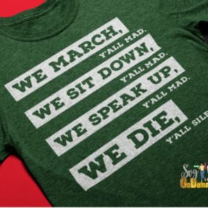 MAD, DIE, SPEAK, MARCH